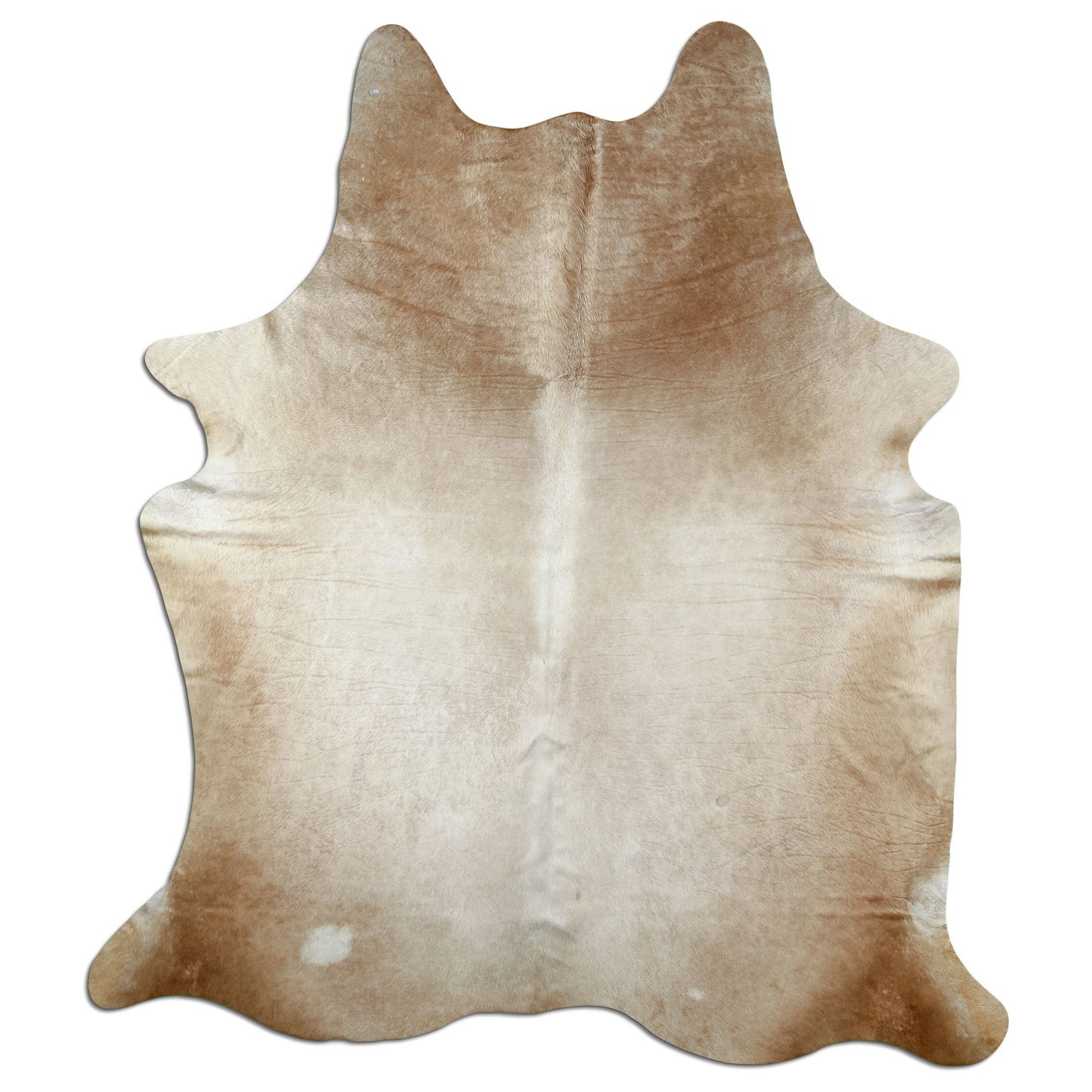 Kuhfell Teppich Beige, 213 × 182 cm – Naturprodukt, Einzelstück