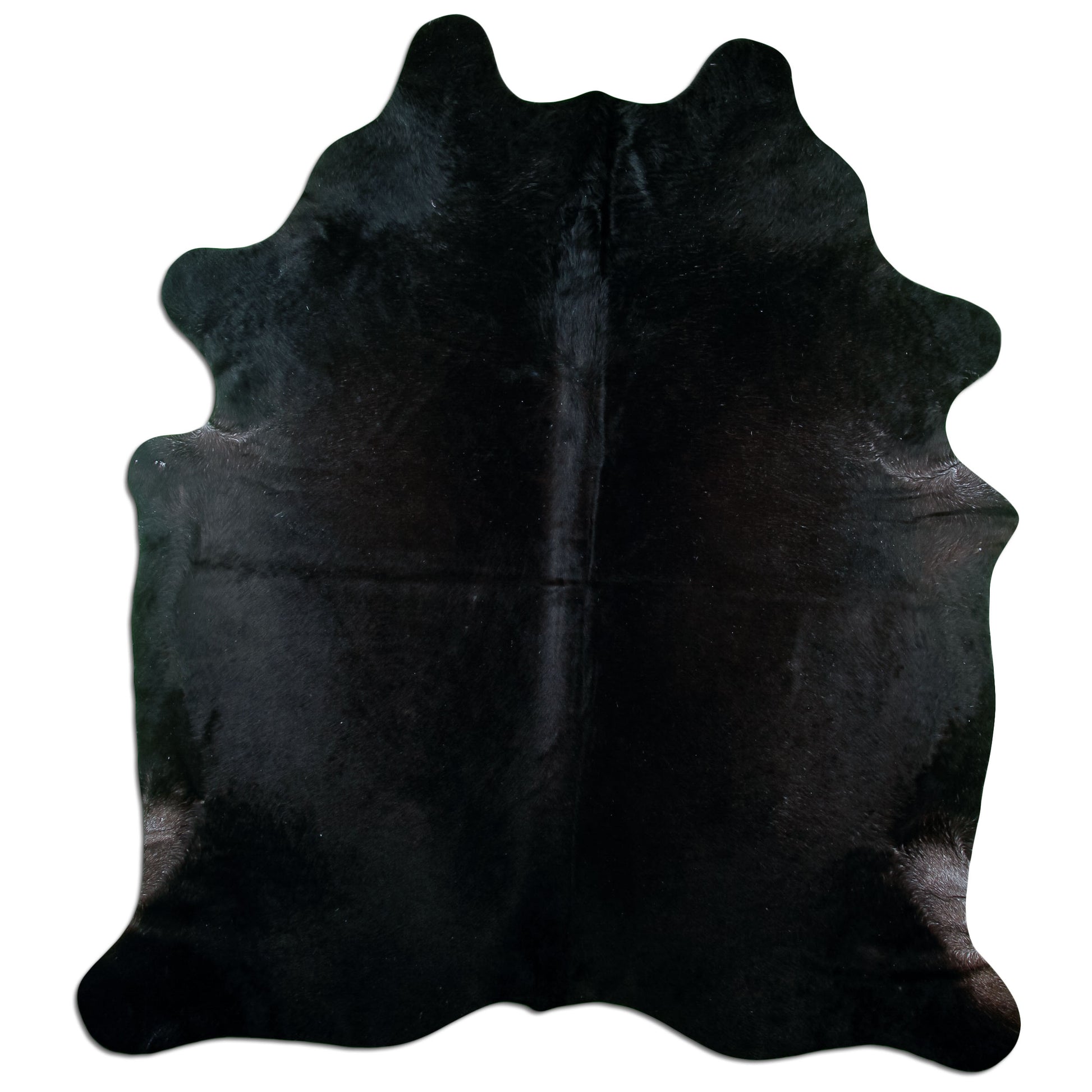 Kuhfell Teppich Schwarz, 235 × 195 cm – Naturprodukt, Einzelstück