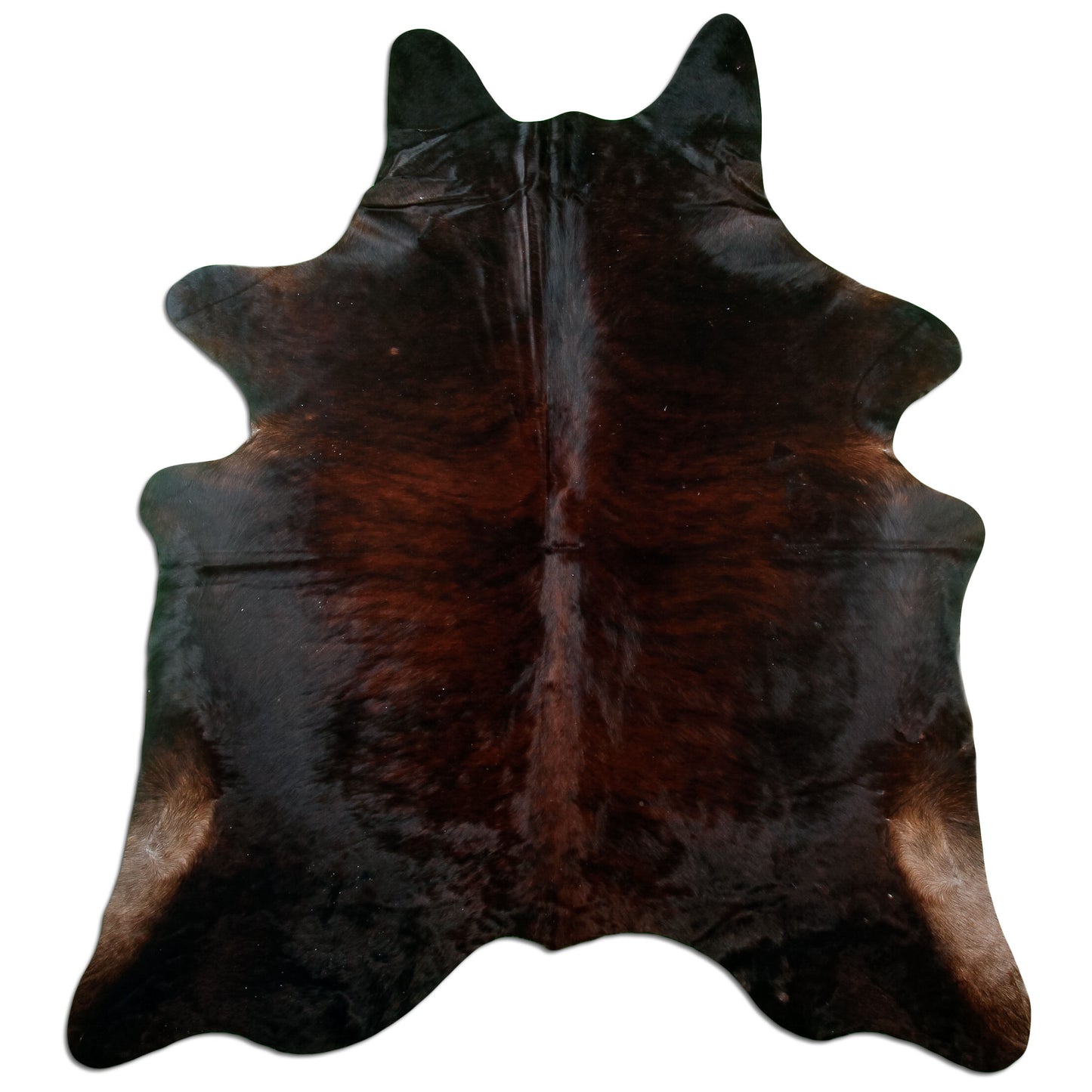 Kuhfell Teppich Dark Brindle, 213 × 182 cm – Naturprodukt, Einzelstück