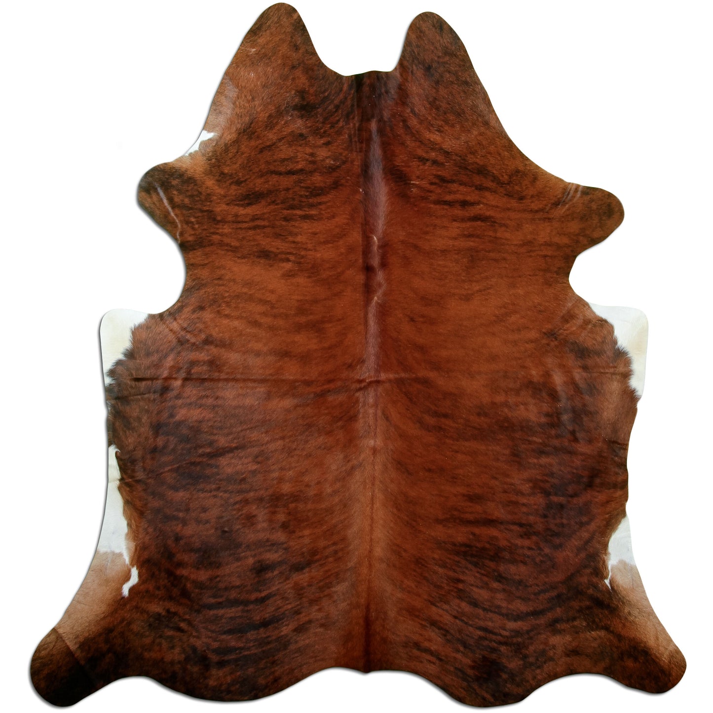 Kuhfell Teppich Medium Brindle, 200 × 181 cm – Naturprodukt, Einzelstück