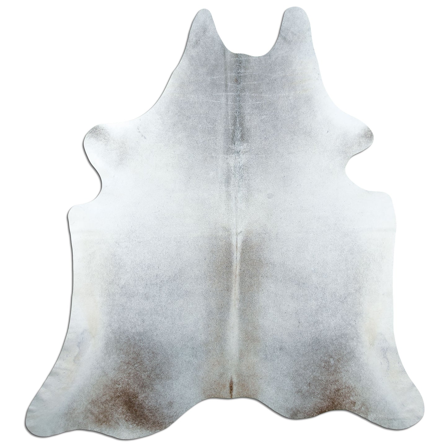 Kuhfell Teppich Hellbraun-Grau, 213 × 190 cm – Naturprodukt, Einzelstück