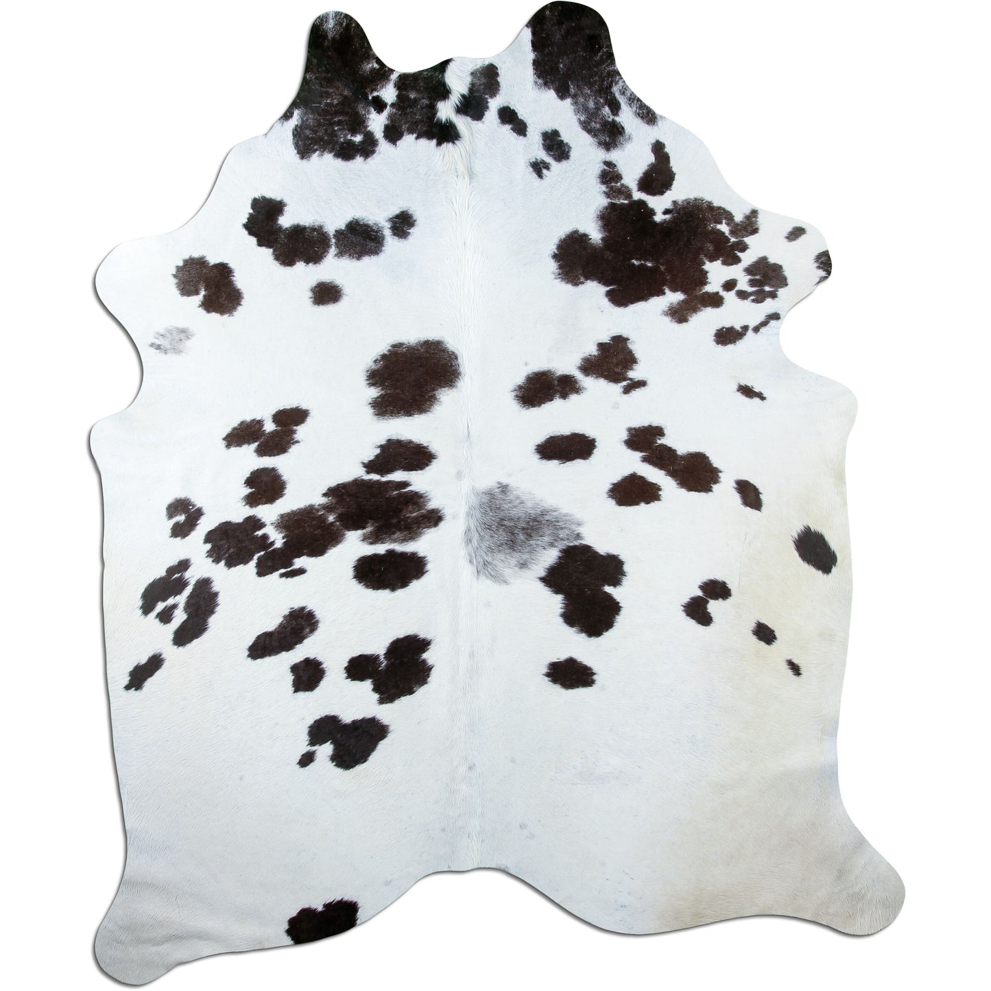Kuhfell Teppich Schwarz-Weiß, 237 × 189 cm – Naturprodukt, Einzelstück