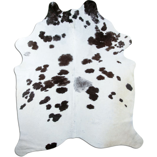 Kuhfell Teppich Schwarz-Weiß, 237 × 189 cm – Naturprodukt, Einzelstück