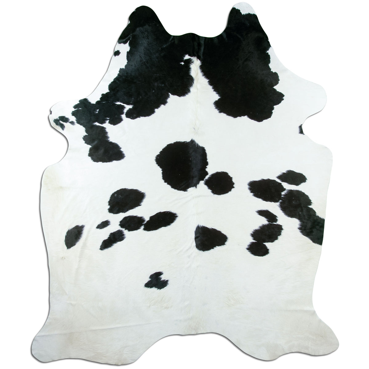 Kuhfell Teppich Schwarz-Weiß, 235 × 192 cm – Naturprodukt, Einzelstück