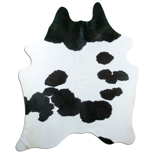 Kuhfell Teppich Schwarz-Weiß, 228 × 177 cm – Naturprodukt, Einzelstück
