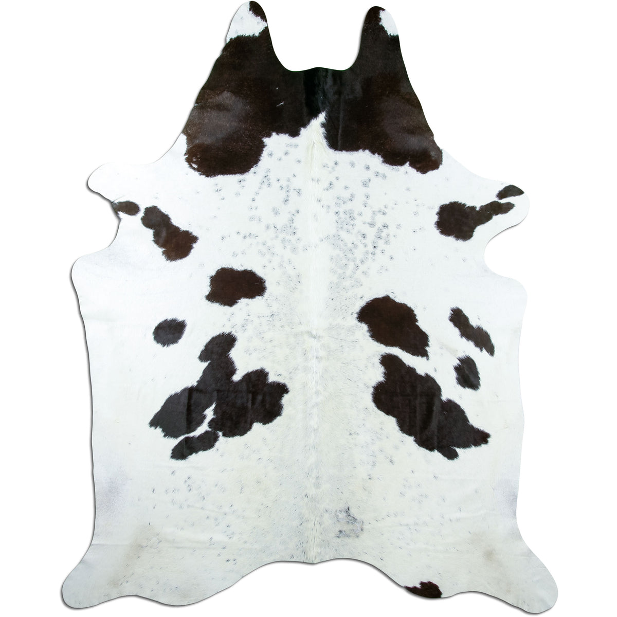 Kuhfell Teppich Schwarz-Weiß, 238 × 183 cm – Naturprodukt, Einzelstück