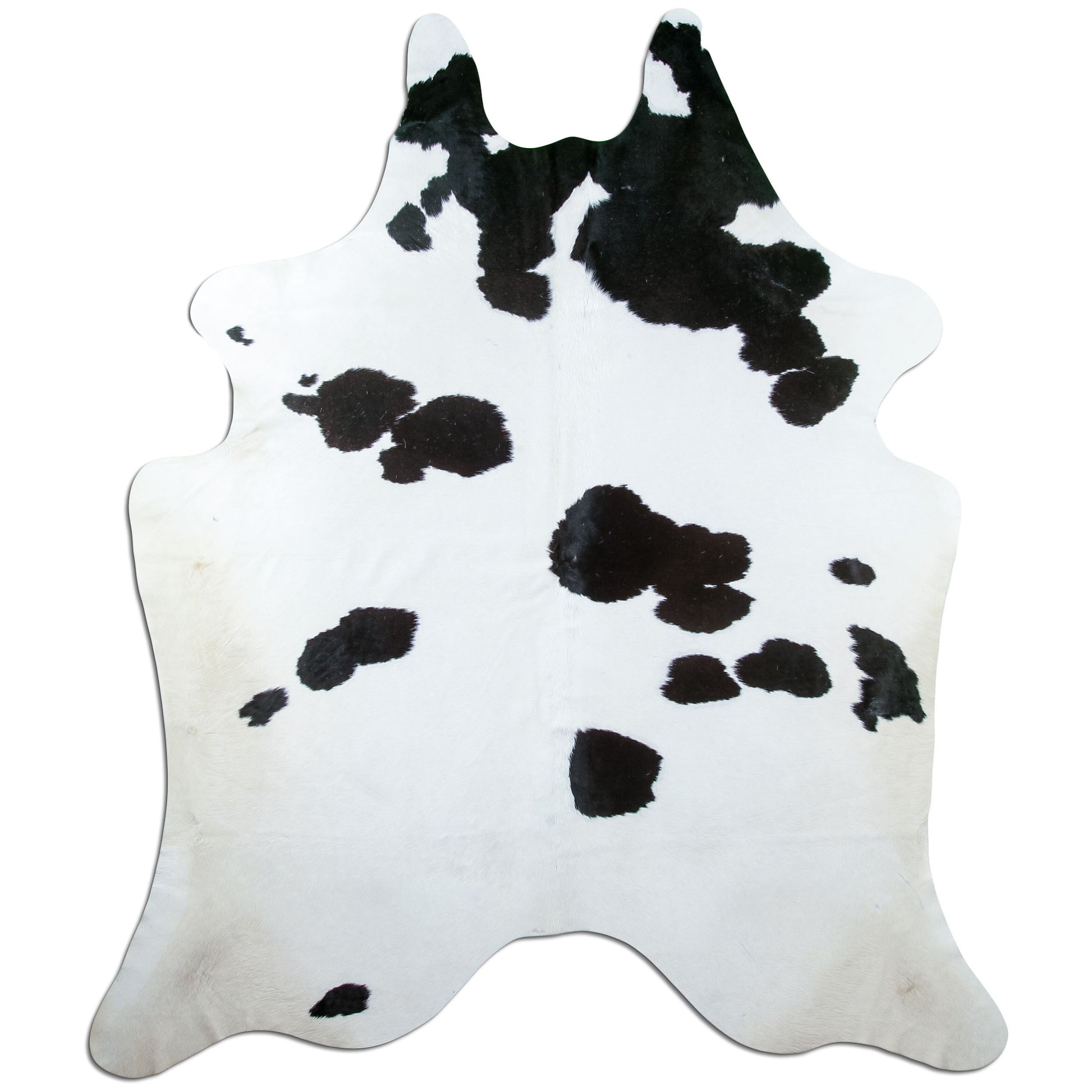 Kuhfell Teppich Schwarz-Weiß, 230 × 187 cm – Naturprodukt, Einzelstück