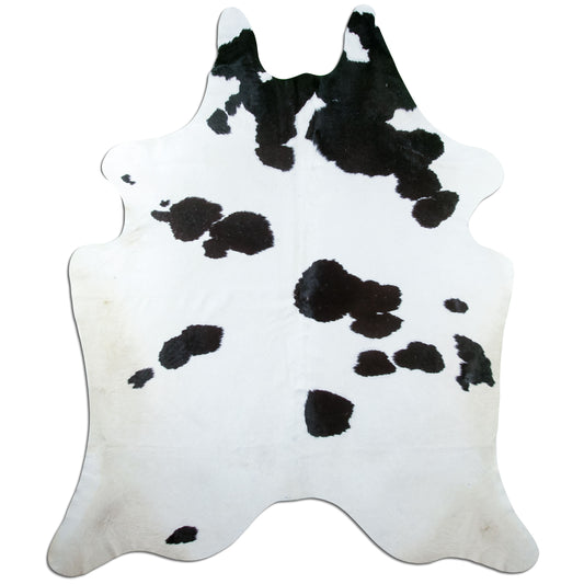 Kuhfell Teppich Schwarz-Weiß, 230 × 187 cm – Naturprodukt, Einzelstück