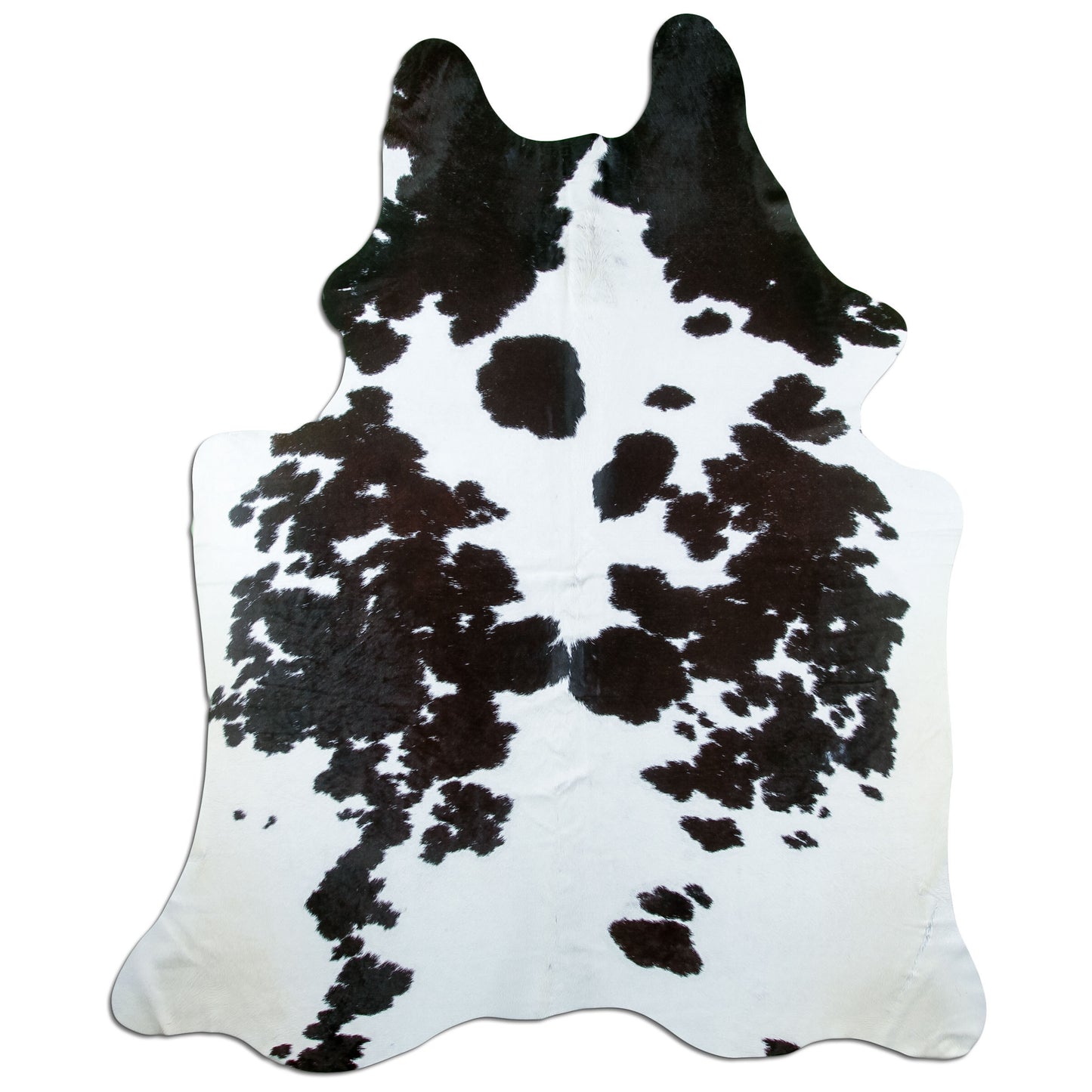 Kuhfell Teppich Schwarz-Weiß, 232 × 182 cm – Naturprodukt, Einzelstück