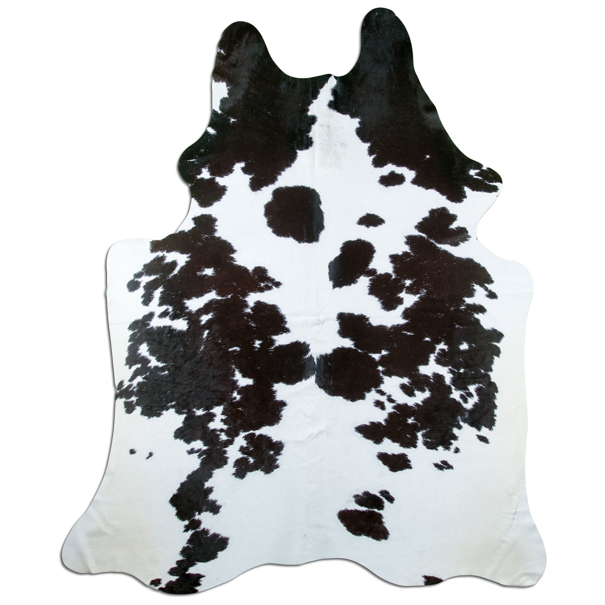Kuhfell Teppich Schwarz-Weiß, 232 × 182 cm – Naturprodukt, Einzelstück