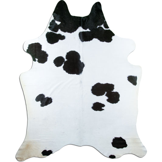 Kuhfell Teppich Schwarz-Weiß, 237 × 181 cm – Naturprodukt, Einzelstück
