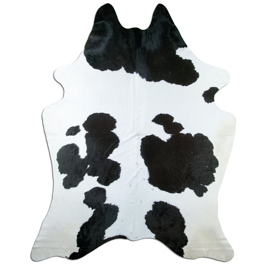 Kuhfell Teppich Schwarz-Weiß, 253 × 190 cm – Naturprodukt, Einzelstück