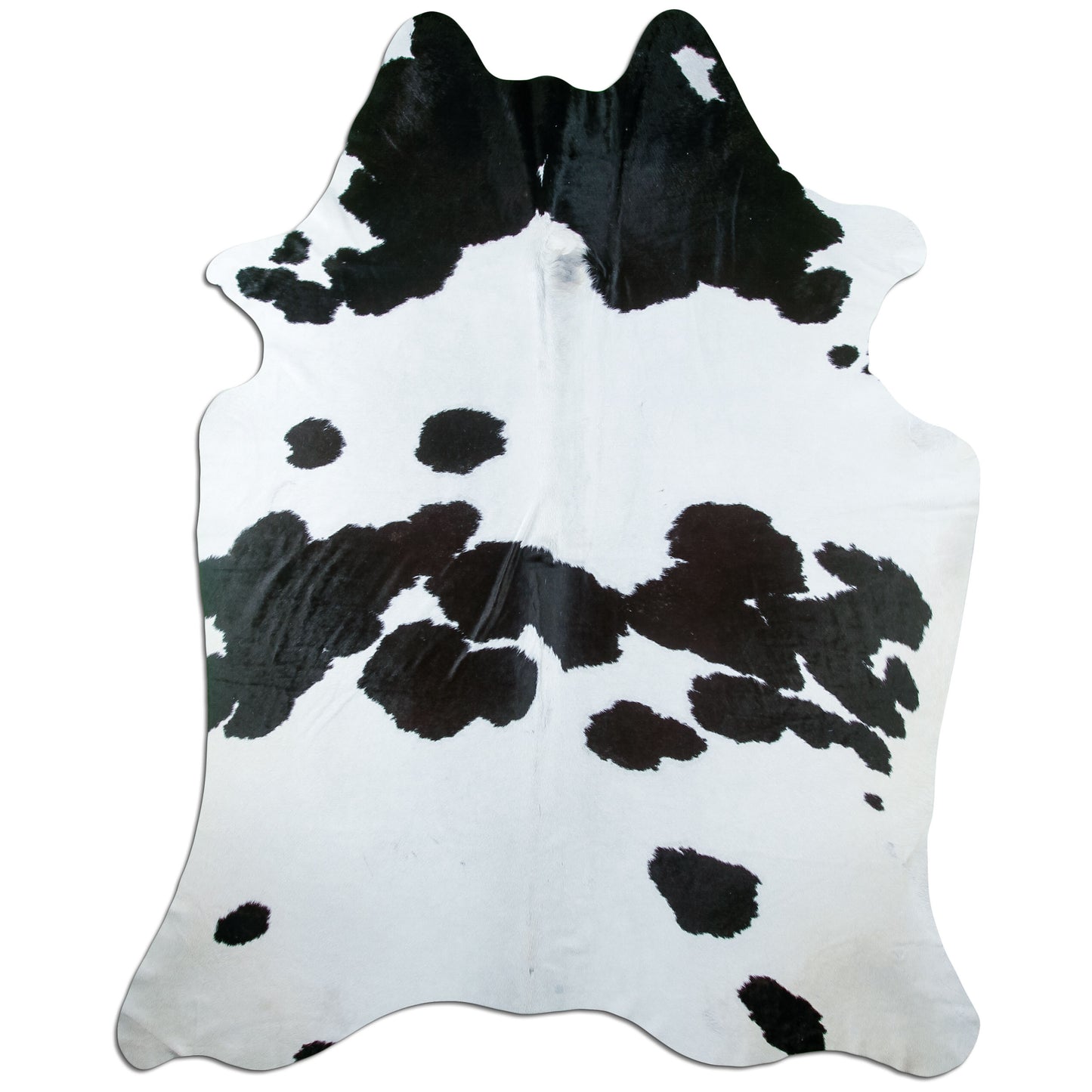 Kuhfell Teppich Schwarz-Weiß, 247 × 196 cm – Naturprodukt, Einzelstück