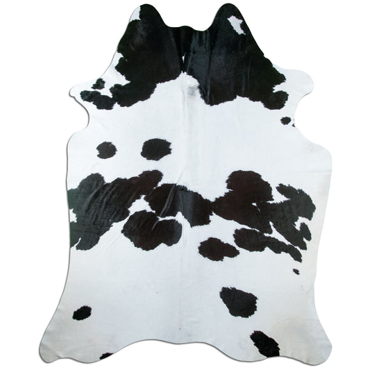 Kuhfell Teppich Schwarz-Weiß, 247 × 196 cm – Naturprodukt, Einzelstück