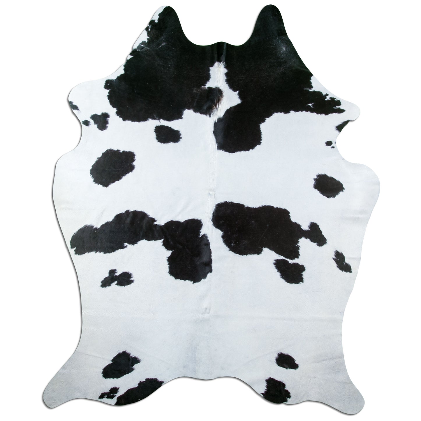 Kuhfell Teppich Schwarz-Weiß, 205 × 163 cm – Naturprodukt, Einzelstück