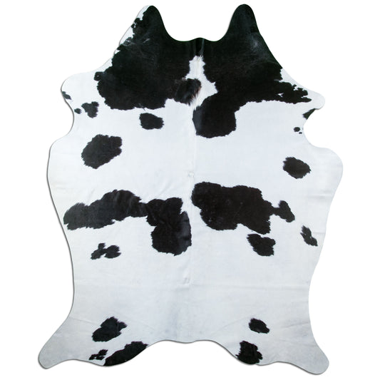 Kuhfell Teppich Schwarz-Weiß, 205 × 163 cm – Naturprodukt, Einzelstück