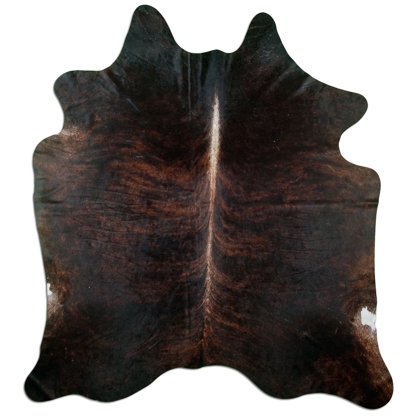 Kuhfell Teppich Dark Brindle, 205 × 181 cm – Naturprodukt, Einzelstück