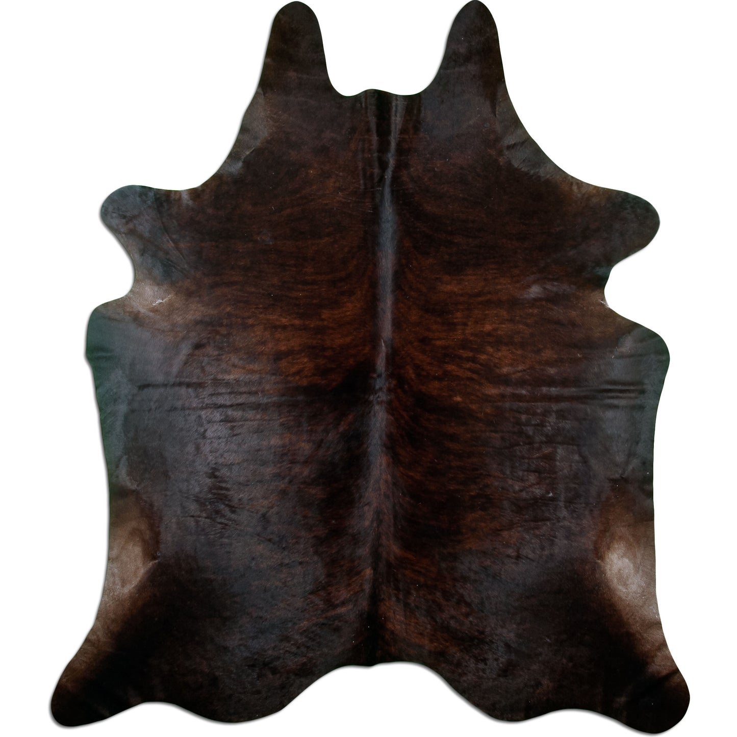 Kuhfell Teppich Dark Brindle, 236 × 194 cm – Naturprodukt, Einzelstück