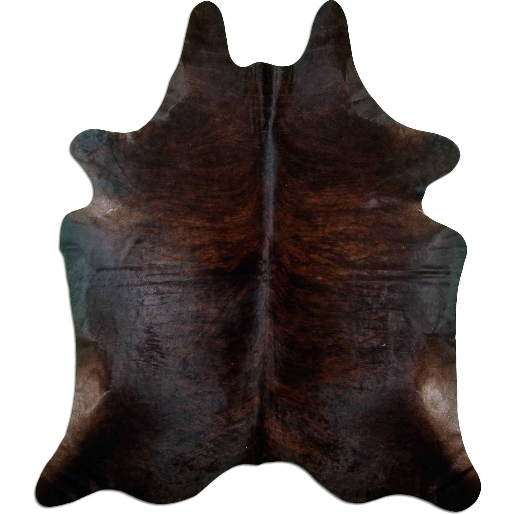 Kuhfell Teppich Dark Brindle, 236 × 194 cm – Naturprodukt, Einzelstück