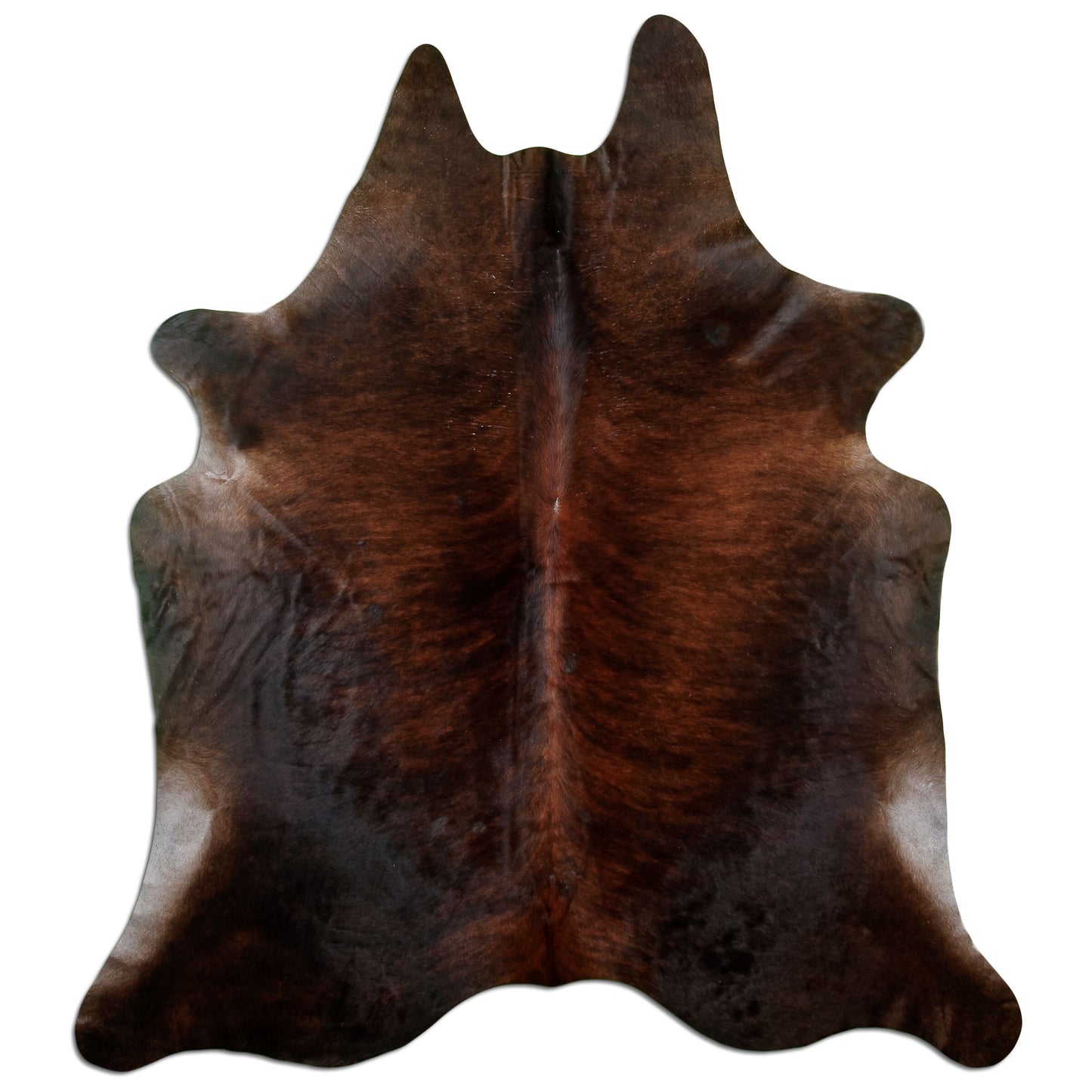 Kuhfell Teppich Dark Brindle, 233 × 201 cm – Naturprodukt, Einzelstück