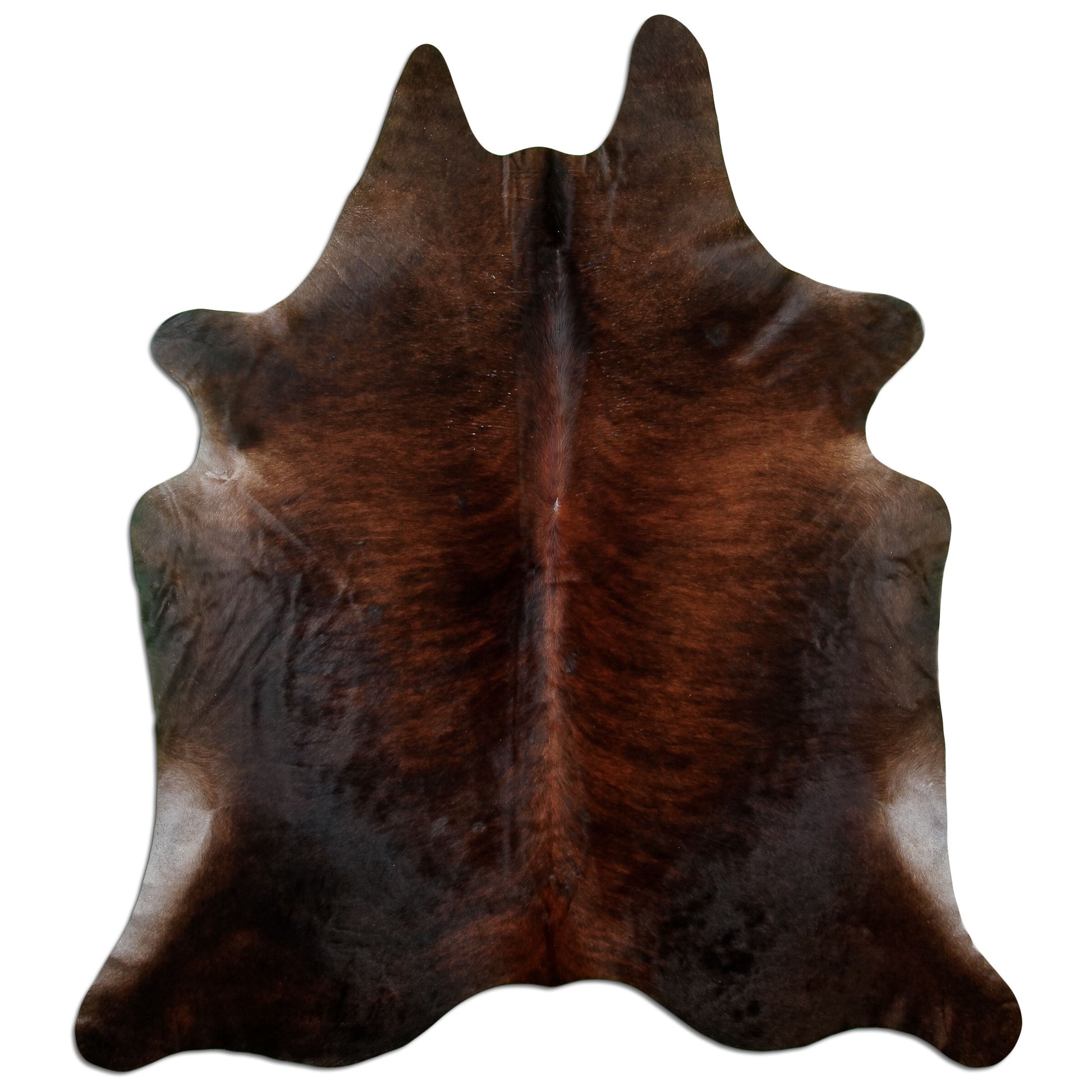 Kuhfell Teppich Dark Brindle, 233 × 201 cm – Naturprodukt, Einzelstück