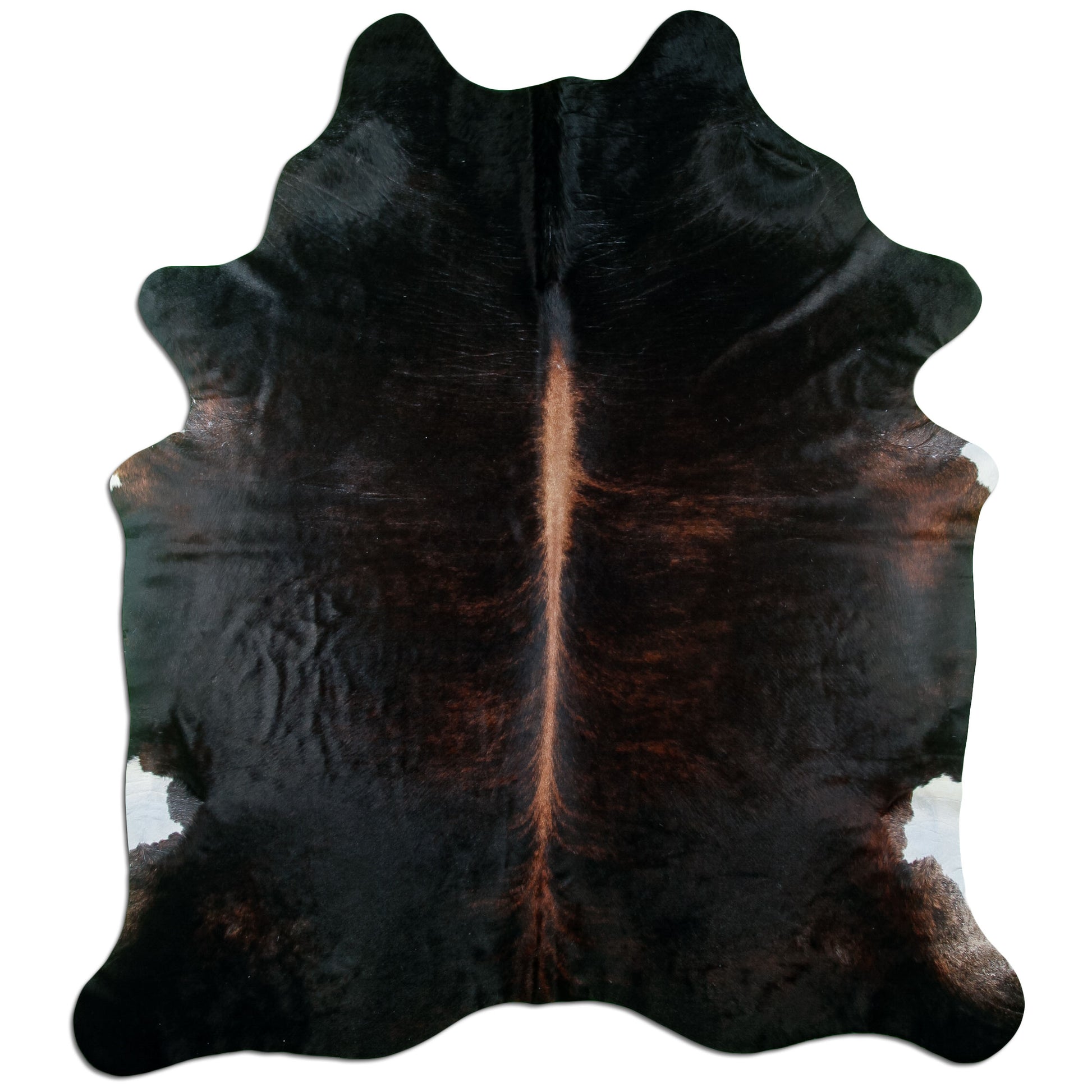 Kuhfell Teppich Dark Brindle, 219 × 184 cm – Naturprodukt, Einzelstück