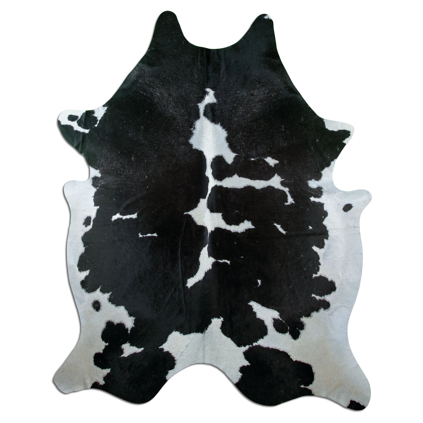 Kuhfell Teppich Schwarz-Weiß, 210 × 160 cm – Naturprodukt, Einzelstück