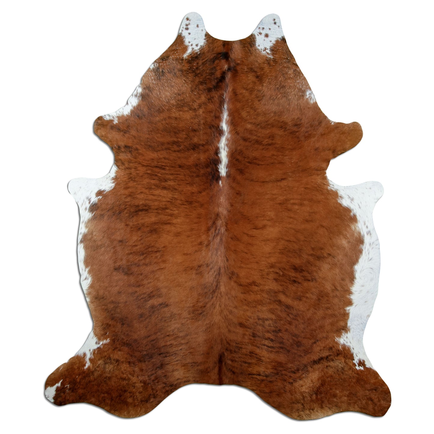 Kuhfell Teppich Exotic White Belly Backbone, 210 × 178 cm – Naturprodukt, Einzelstück