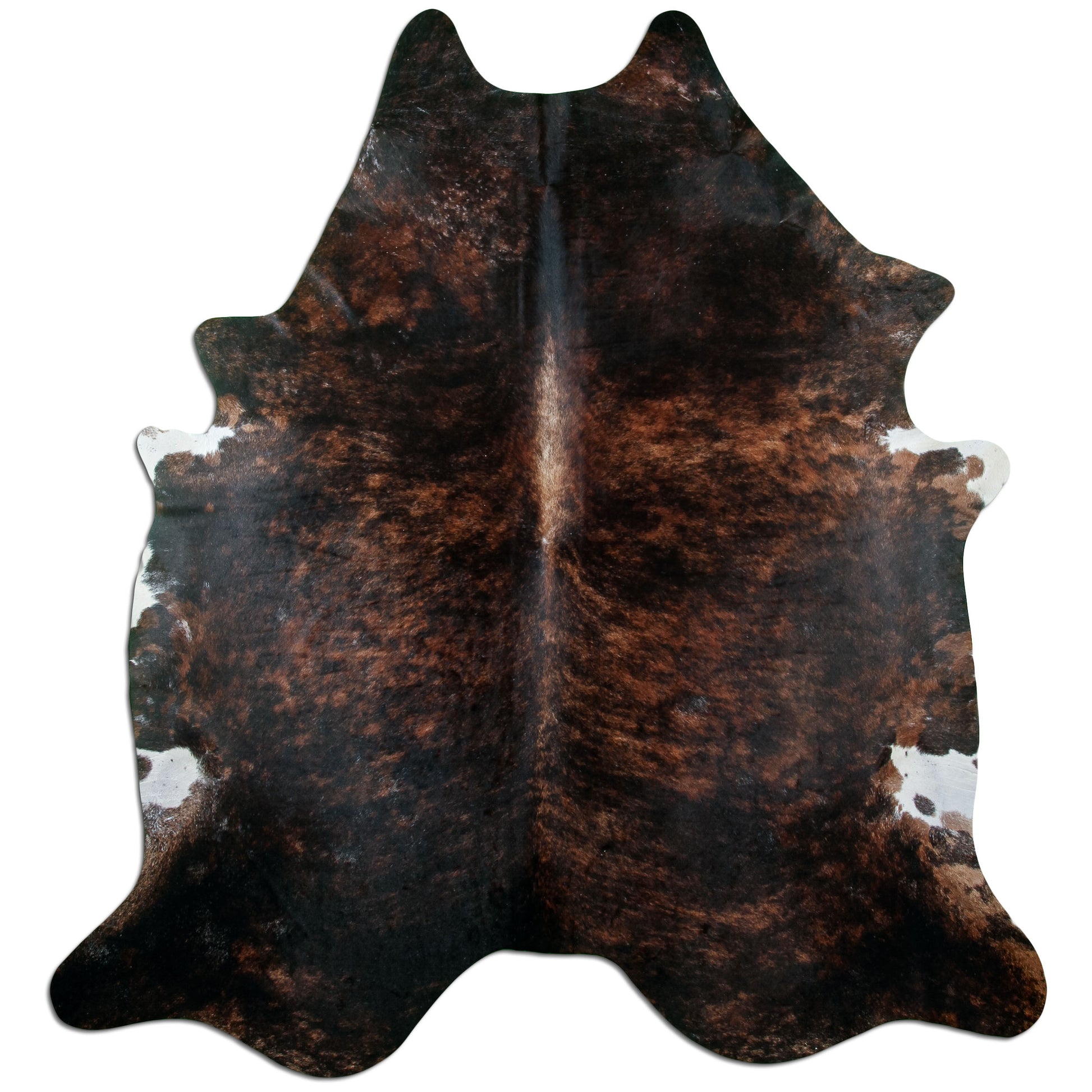 Kuhfell Teppich Dark Brindle, 220 × 210 cm – Naturprodukt, Einzelstück