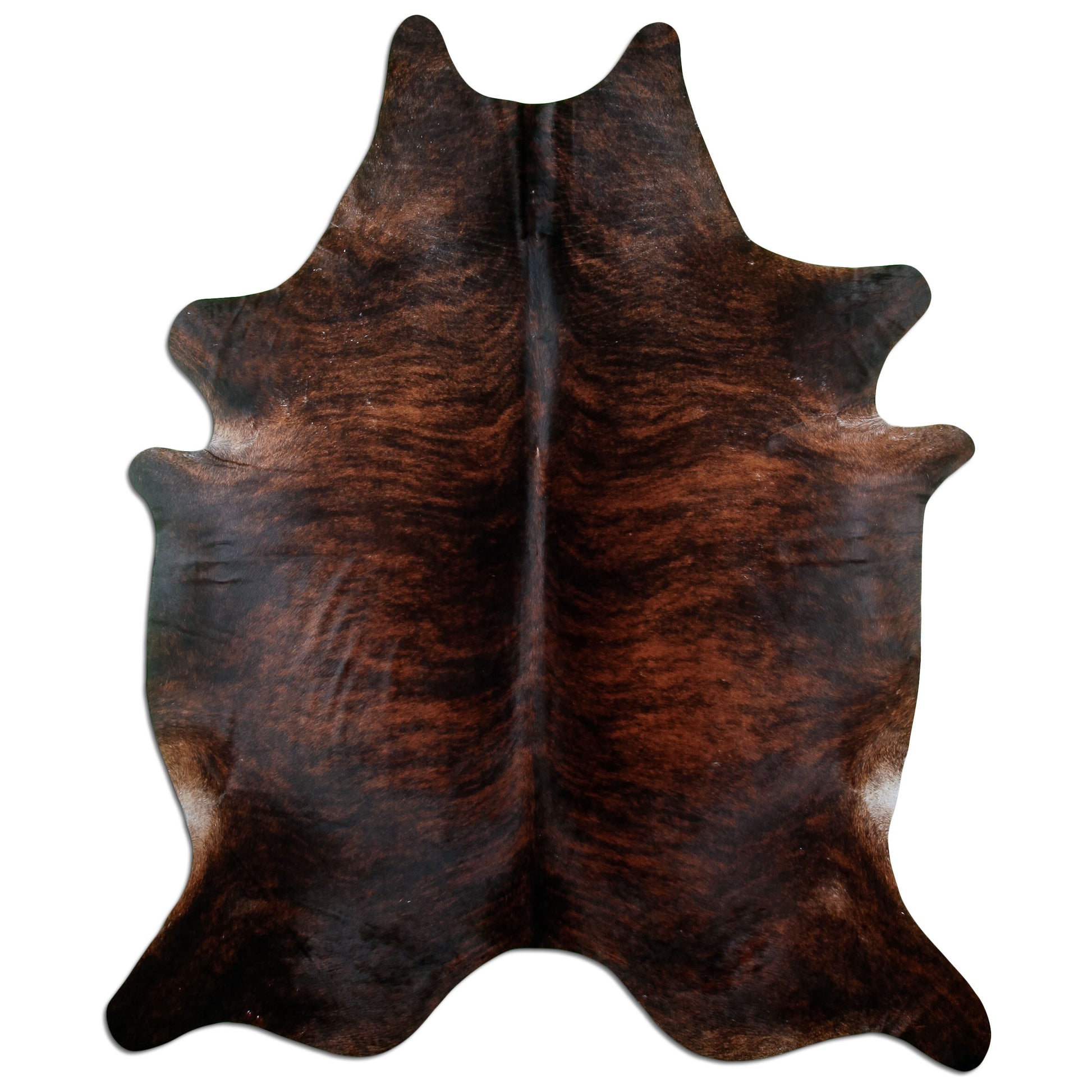 Kuhfell Teppich Dark Brindle, 215 × 180 cm – Naturprodukt, Einzelstück