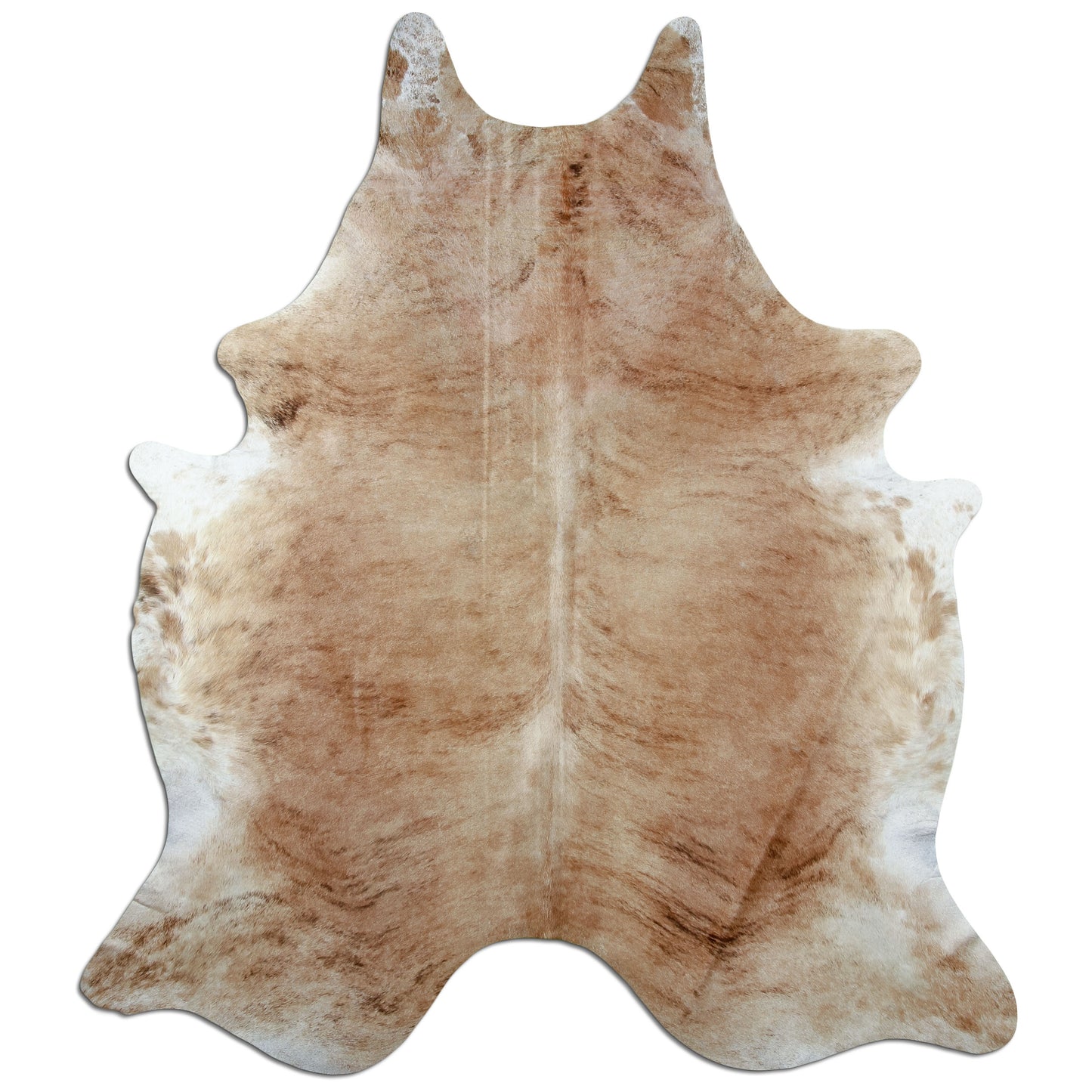 Kuhfell Teppich Beige Brindle, 210 × 185 cm – Naturprodukt, Einzelstück