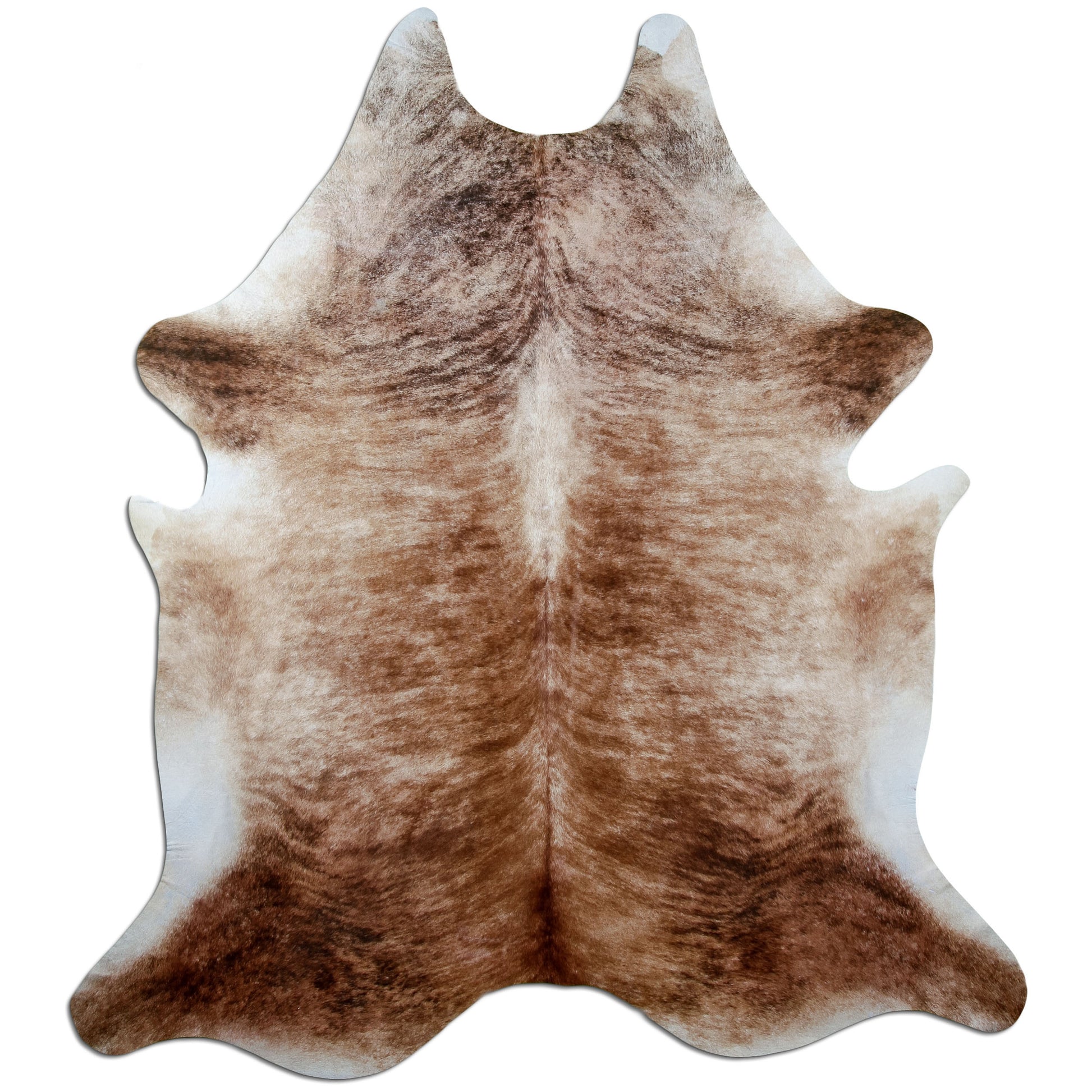 Kuhfell Teppich Beige Brindle, 210 × 200 cm – Naturprodukt, Einzelstück