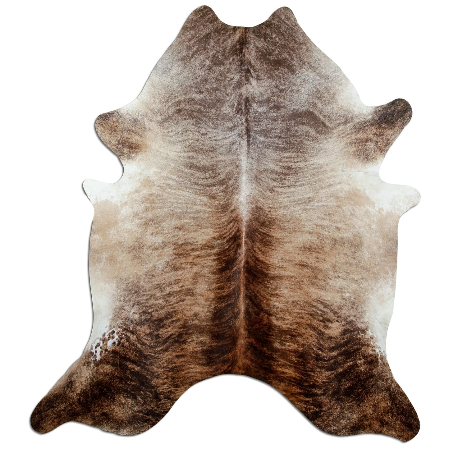 Kuhfell Teppich Beige Brindle, 215 × 185 cm – Naturprodukt, Einzelstück