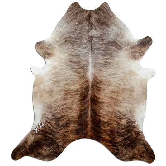 Kuhfell Teppich Beige Brindle, 215 × 185 cm – Naturprodukt, Einzelstück