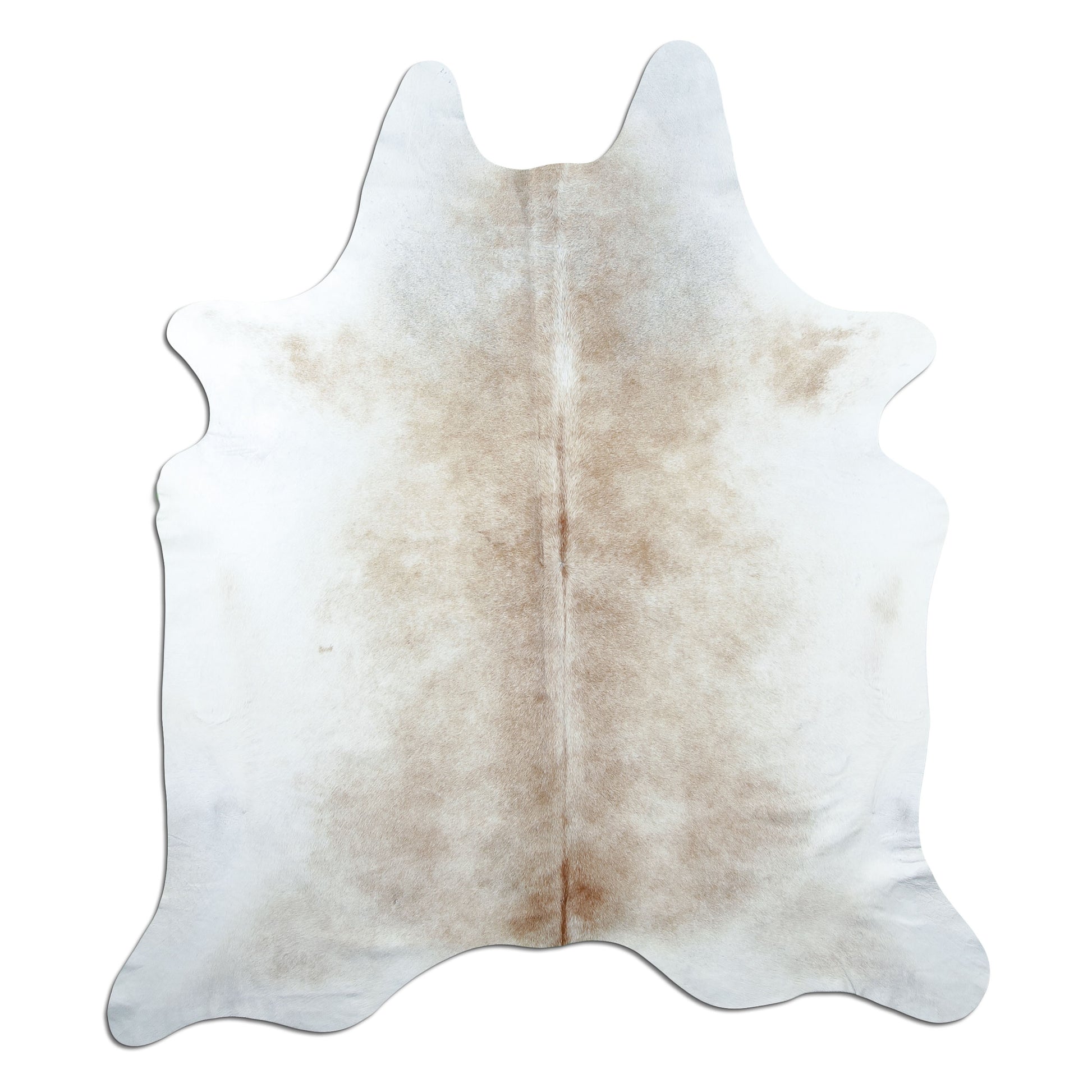 Kuhfell Teppich Hellbraun-Grau, 210 × 180 cm – Naturprodukt, Einzelstück