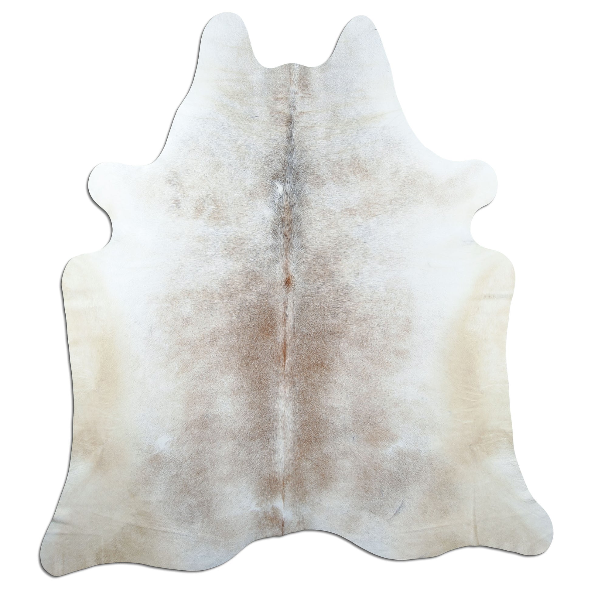 Kuhfell Teppich Hellbraun-Grau, 210 × 180 cm – Naturprodukt, Einzelstück