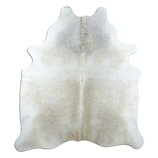 Kuhfell Teppich Hellbraun-Grau, 208 × 178 cm – Naturprodukt, Einzelstück