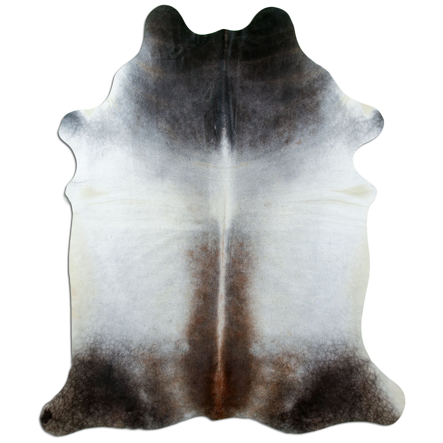 Kuhfell Teppich Hellbraun-Grau, 210 × 170 cm – Naturprodukt, Einzelstück