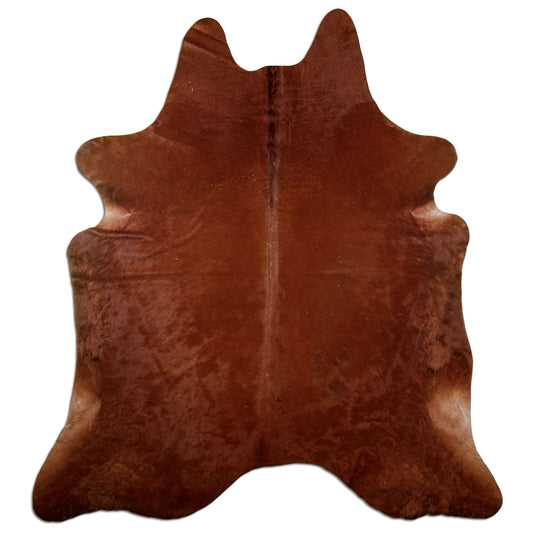 Kuhfell Teppich Braun, 210 × 185 cm – Naturprodukt, Einzelstück