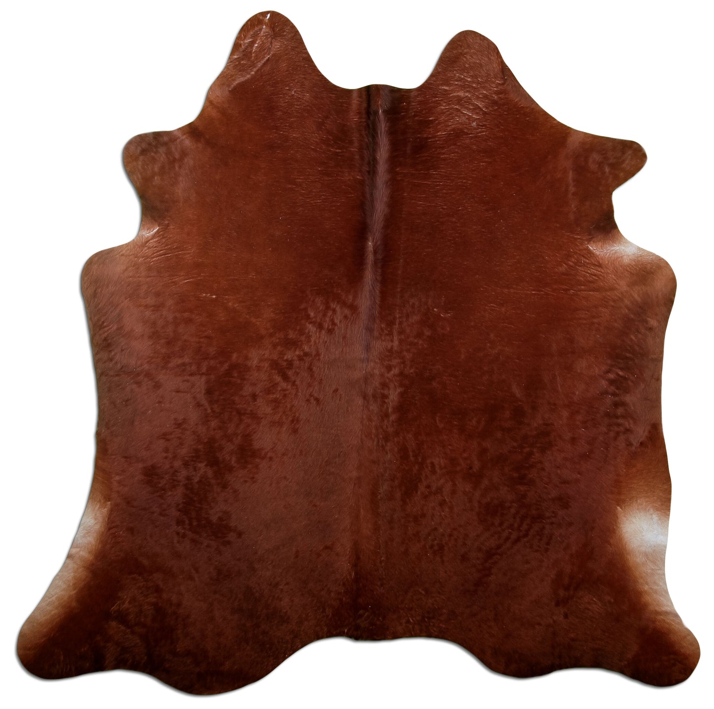 Kuhfell Teppich Braun, 185 × 185 cm – Naturprodukt, Einzelstück