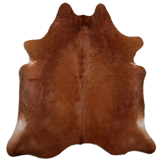 Kuhfell Teppich Braun, 200 × 180 cm – Naturprodukt, Einzelstück