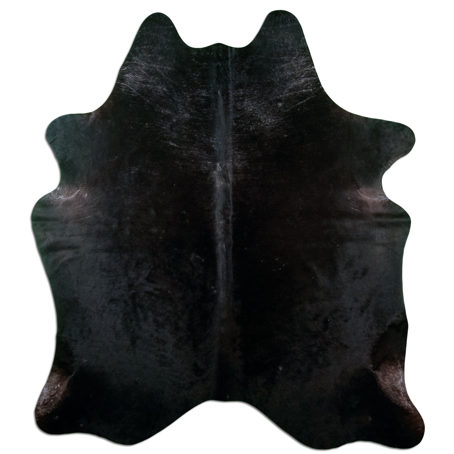 Kuhfell Teppich Schwarz, 210 × 180 cm – Naturprodukt, Einzelstück