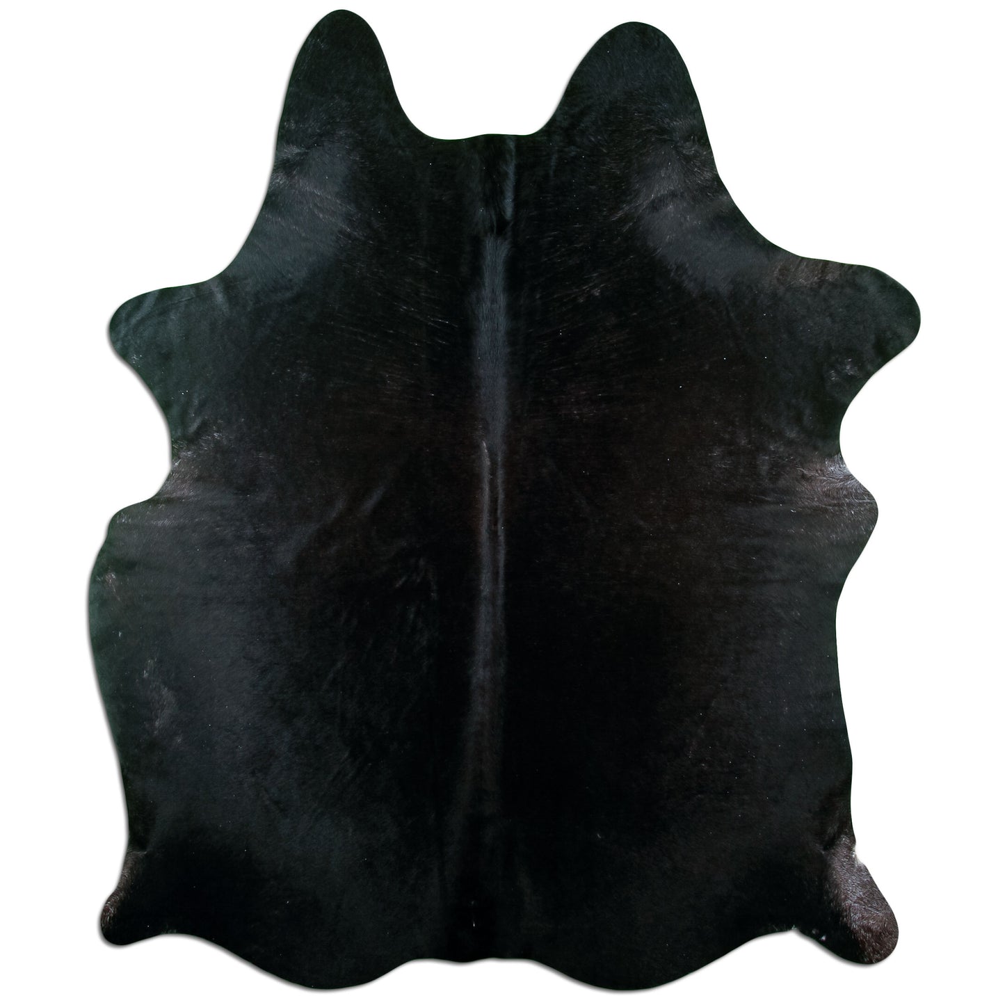 Kuhfell Teppich Schwarz, 210 × 175 cm – Naturprodukt, Einzelstück