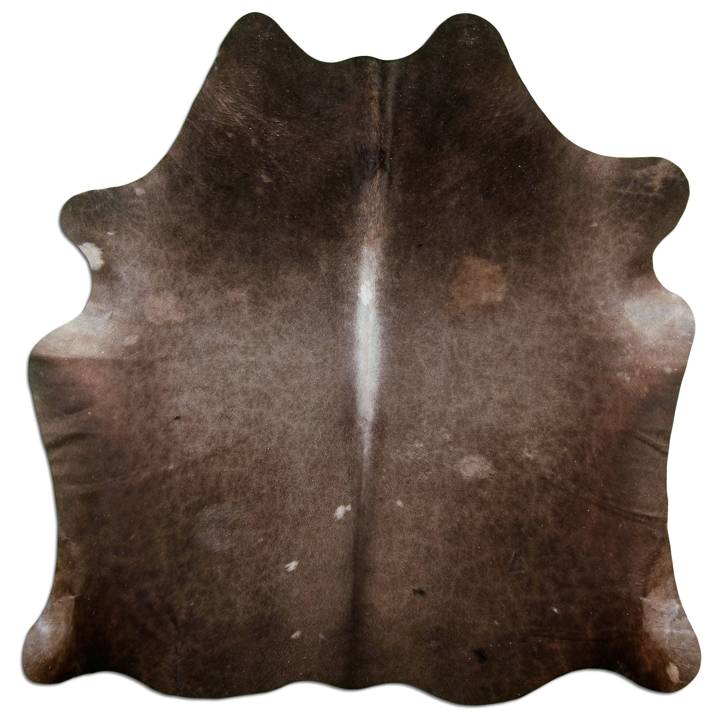 Kuhfell Teppich Dark Champagne, 180 × 180 cm – Naturprodukt, Einzelstück
