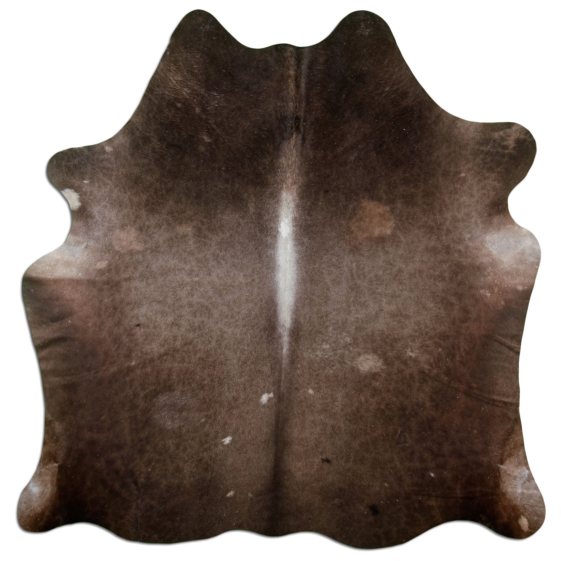 Kuhfell Teppich Dark Champagne, 180 × 180 cm – Naturprodukt, Einzelstück