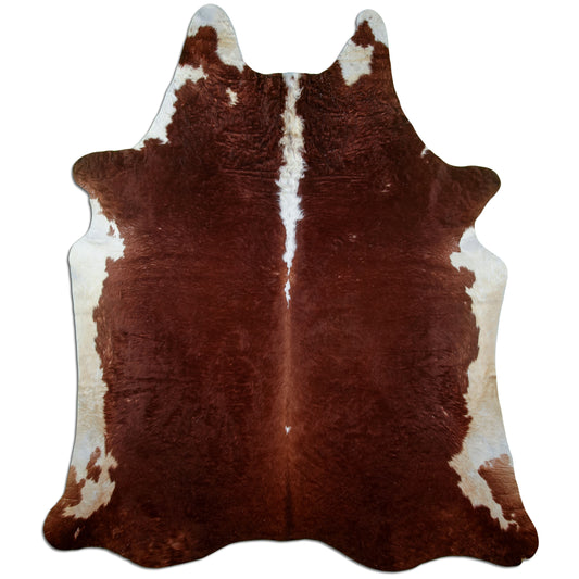 Kuhfell Teppich Hereford, 210 × 185 cm – Naturprodukt, Einzelstück